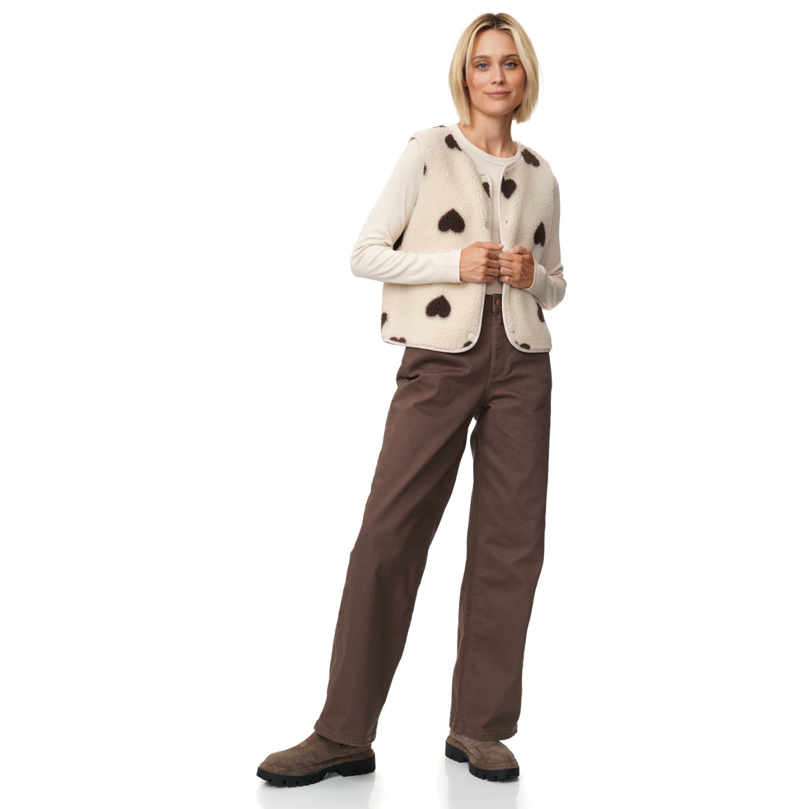 Damen Wide-Leg-Jeans im Five-Pocket-Style