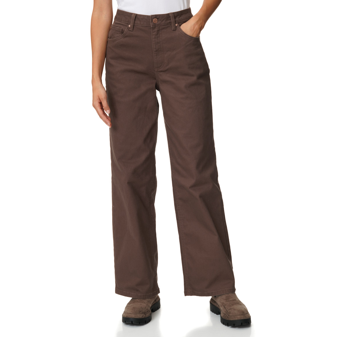 Damen Wide-Leg-Jeans im Five-Pocket-Style