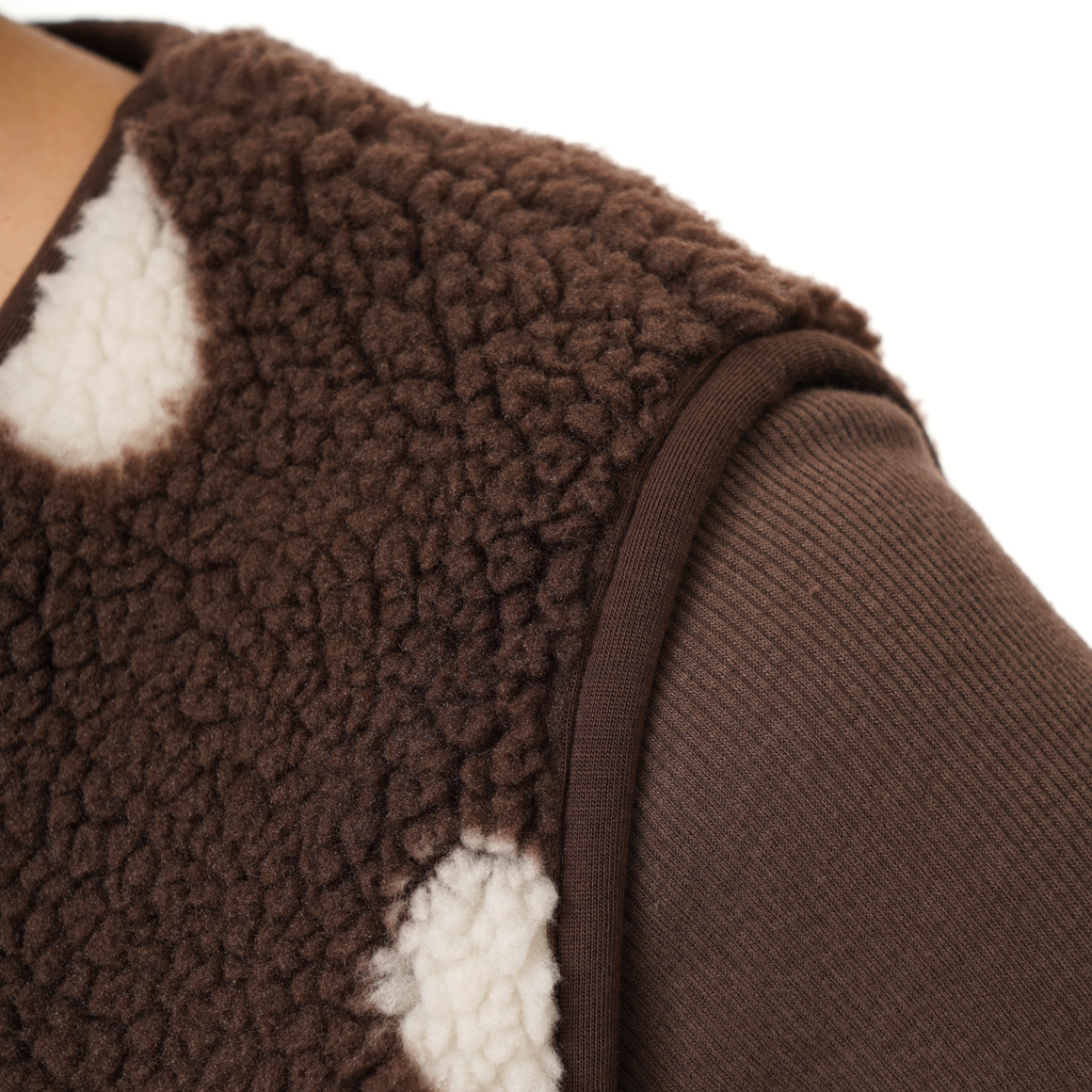 Damen Teddyweste mit Knopfleiste