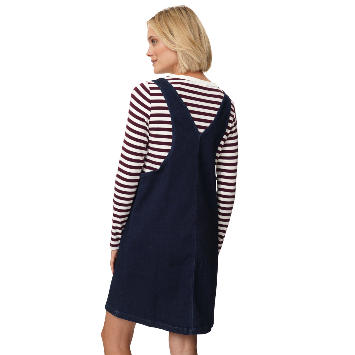 Damen Jeanslatzkleid aus dunklem Denim