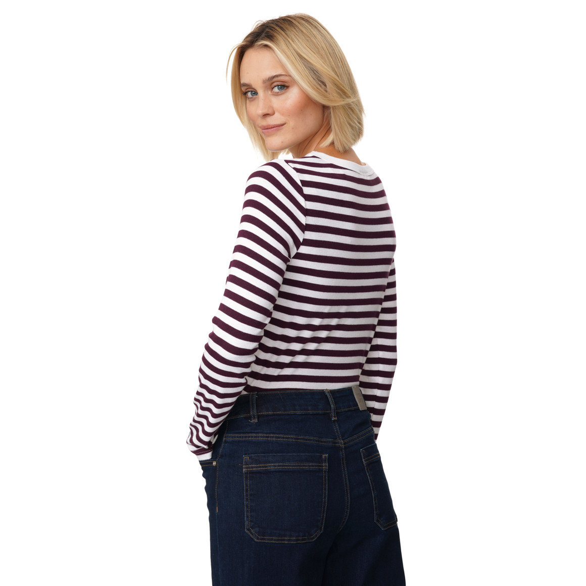 Damen Langarmshirt im Streifen-Look
