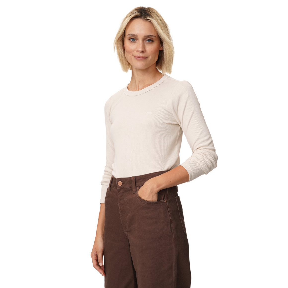 Damen Langarmshirt aus Feinripp