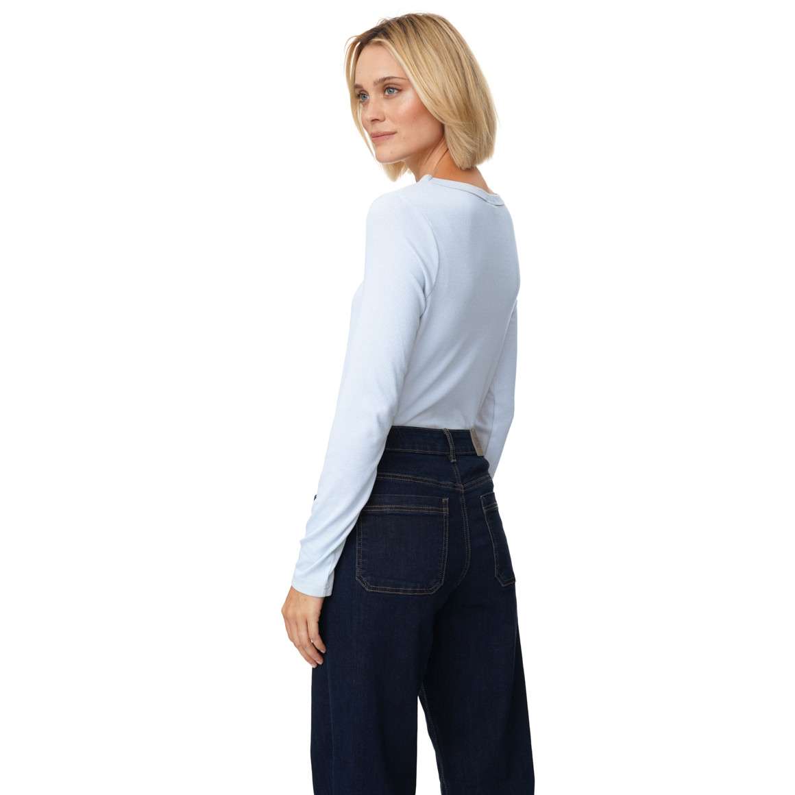 Damen Langarmshirt aus Feinripp