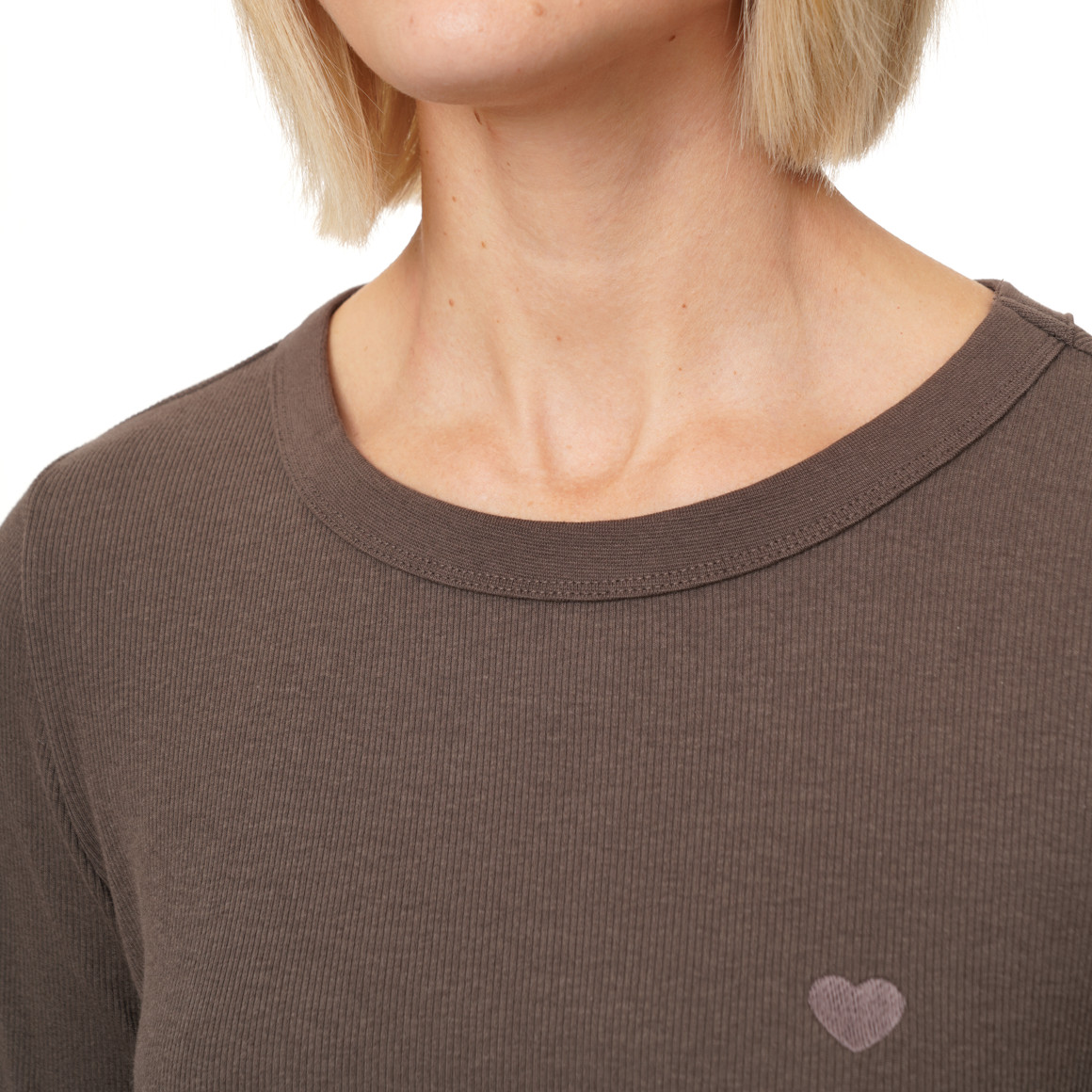 Damen Langarmshirt aus Feinripp
