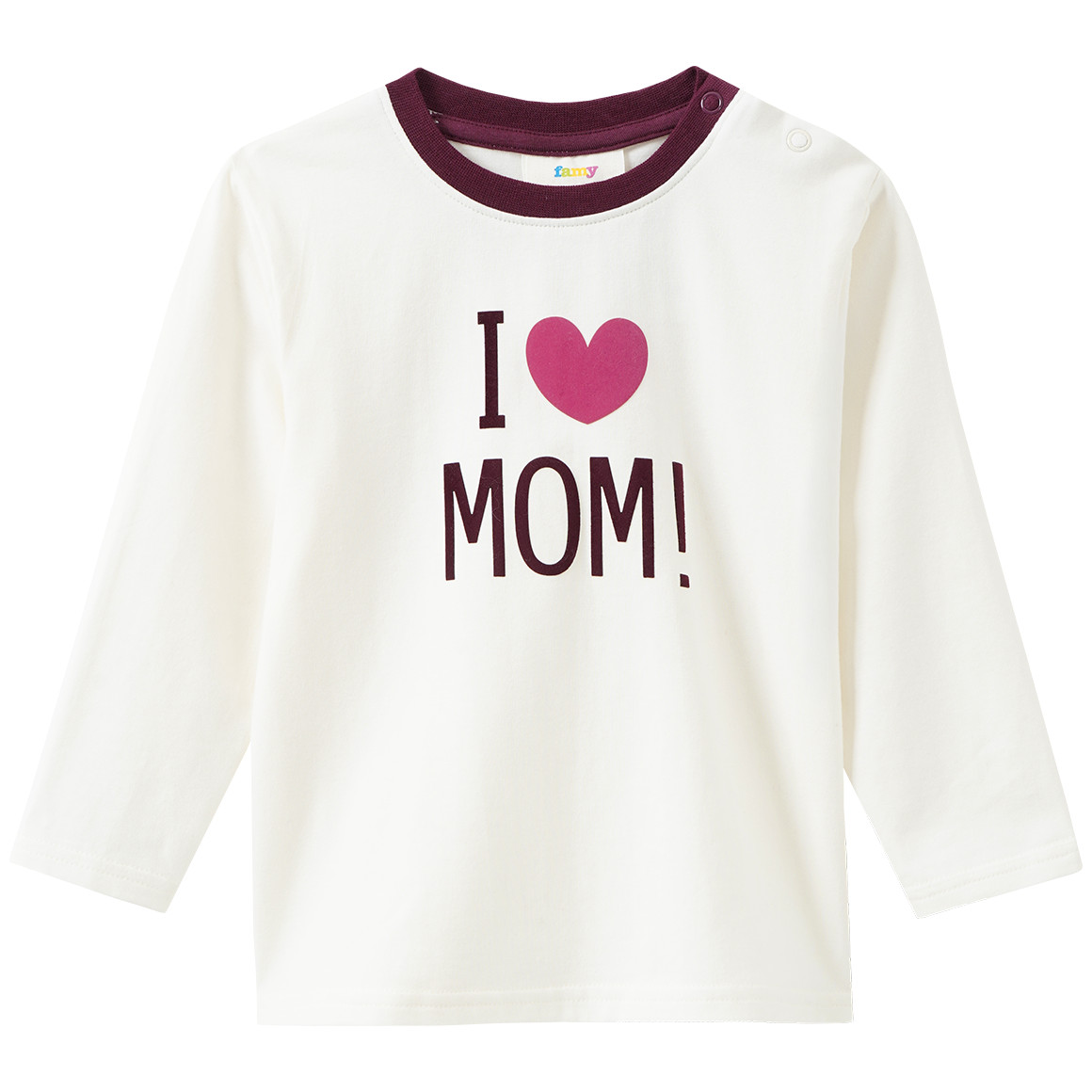 Baby Langarmshirt mit Flock-Print