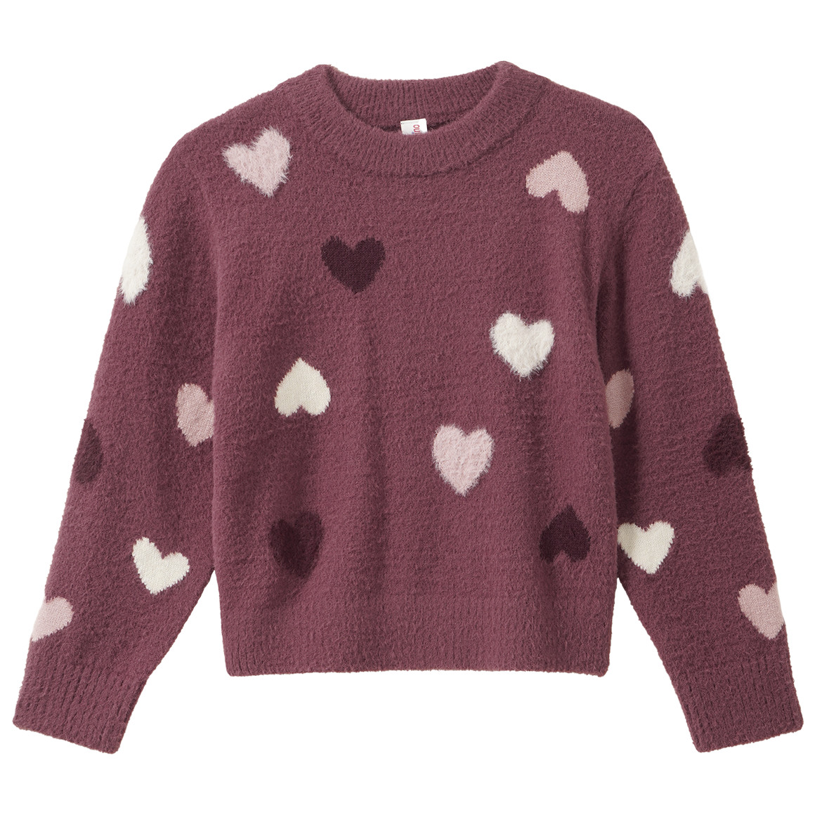 Mädchen Strickpullover mit Ajour-Muster