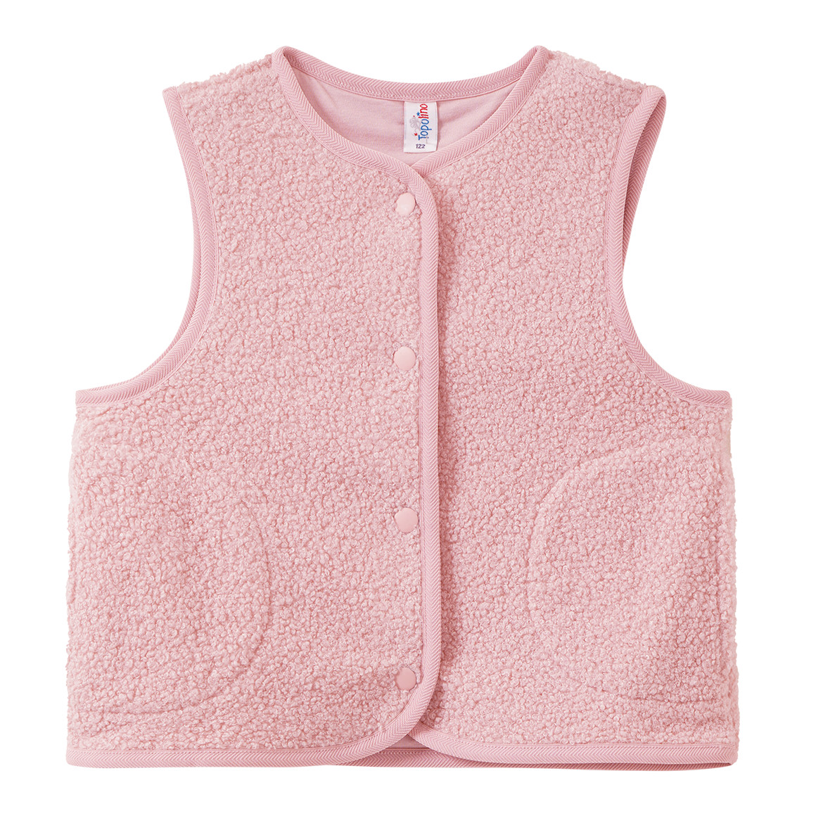 Teddy-gilet voor meisjes met knoopsluiting