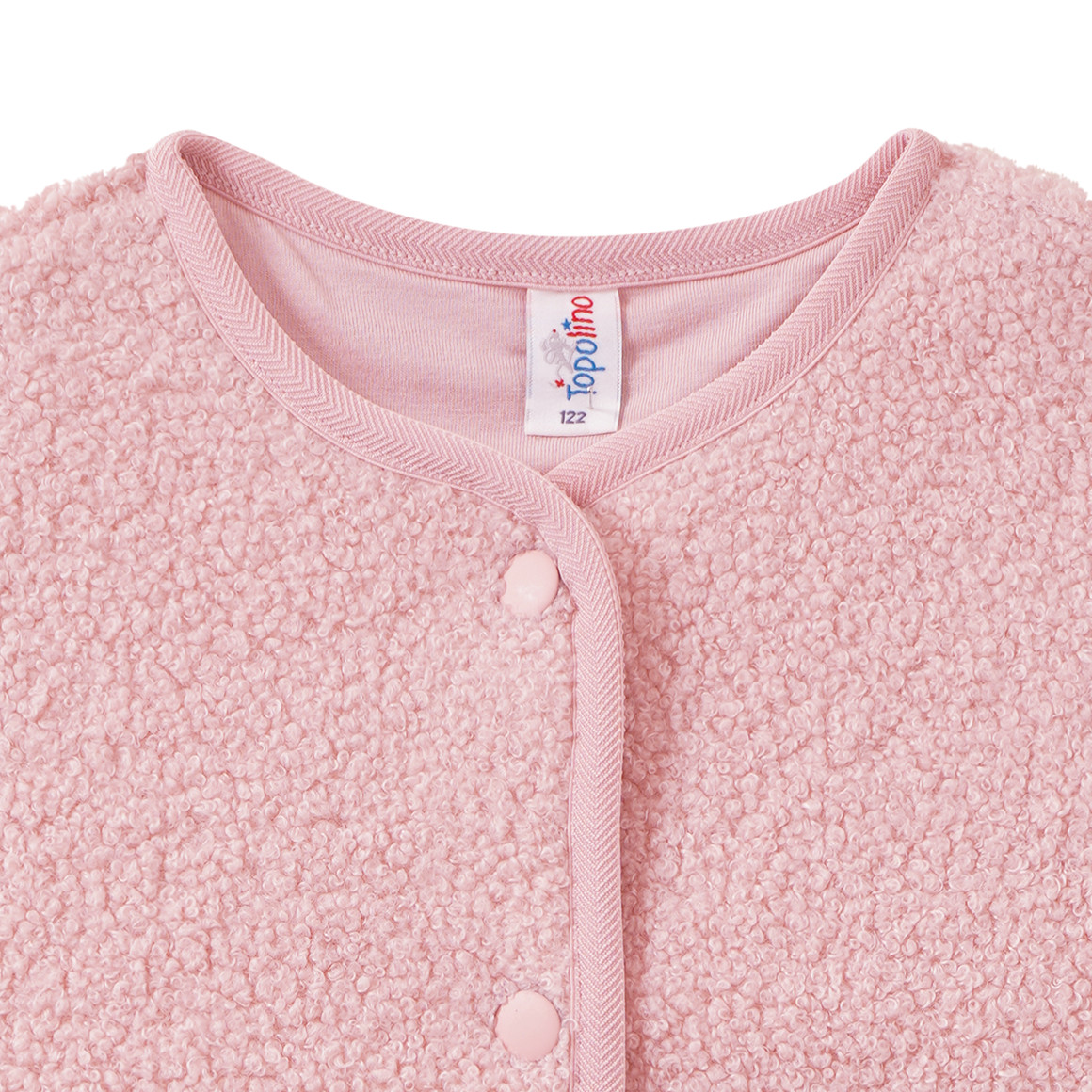 Teddy-gilet voor meisjes met knoopsluiting