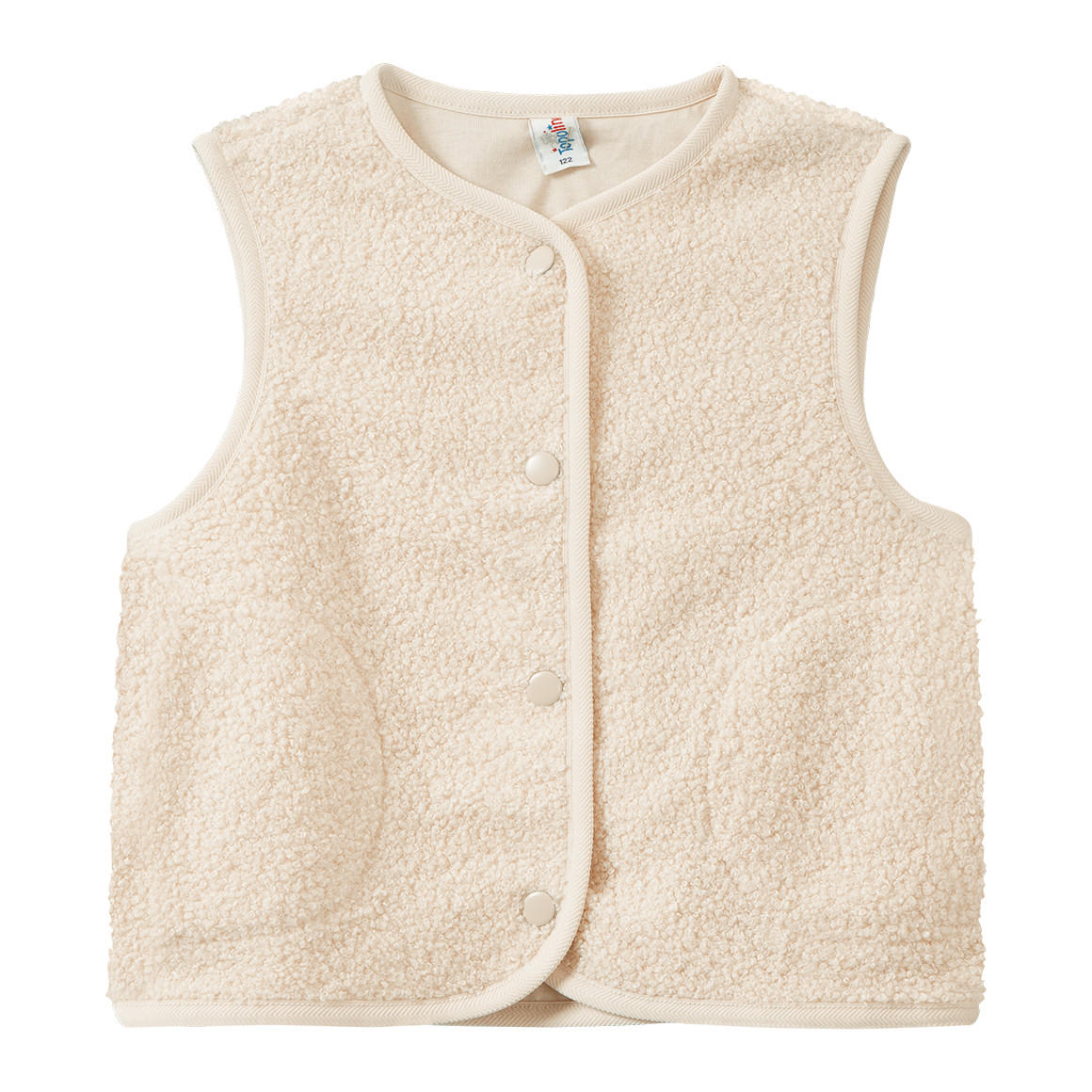 Teddy-gilet voor meisjes met knoopsluiting