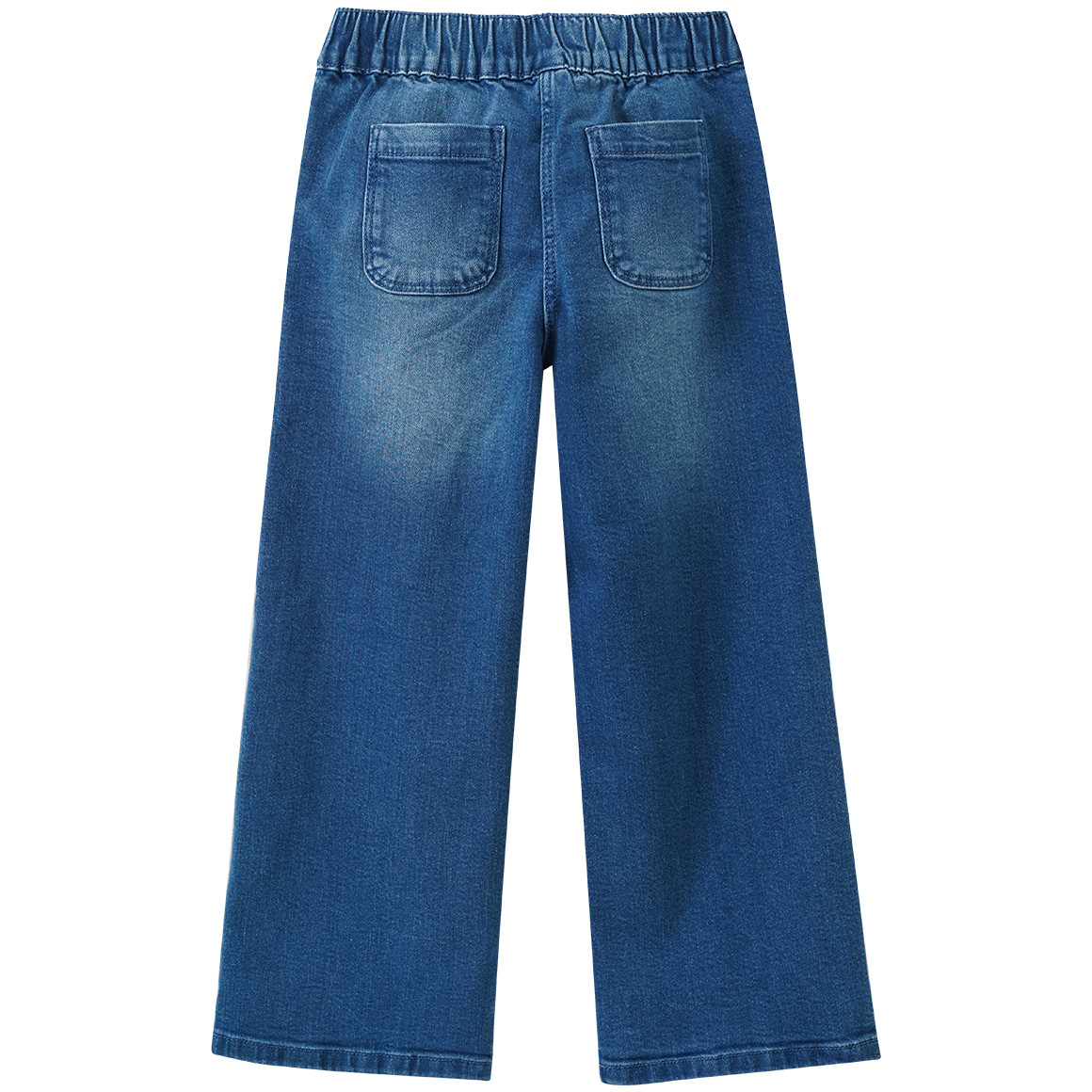Mädchen Wide-Leg-Jeans mit Knopf