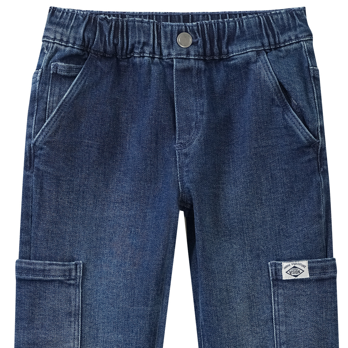 Jungen Pull-on-Jeans mit Cargotaschen