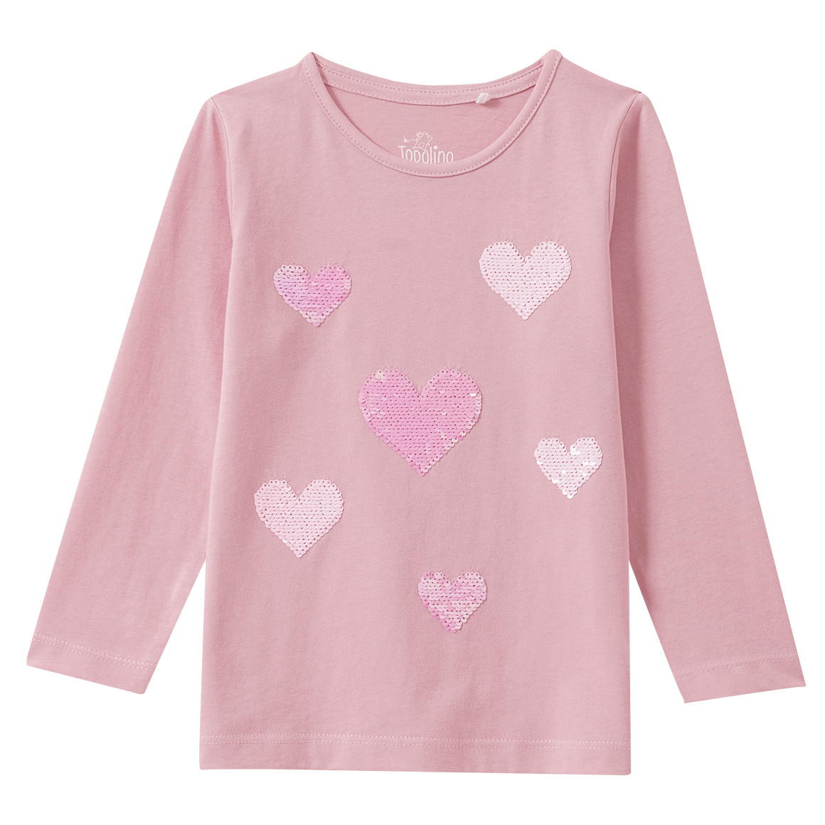 Mädchen Langarmshirt mit Wendepailletten