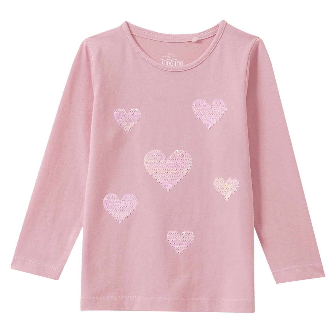 Mädchen Langarmshirt mit Wendepailletten