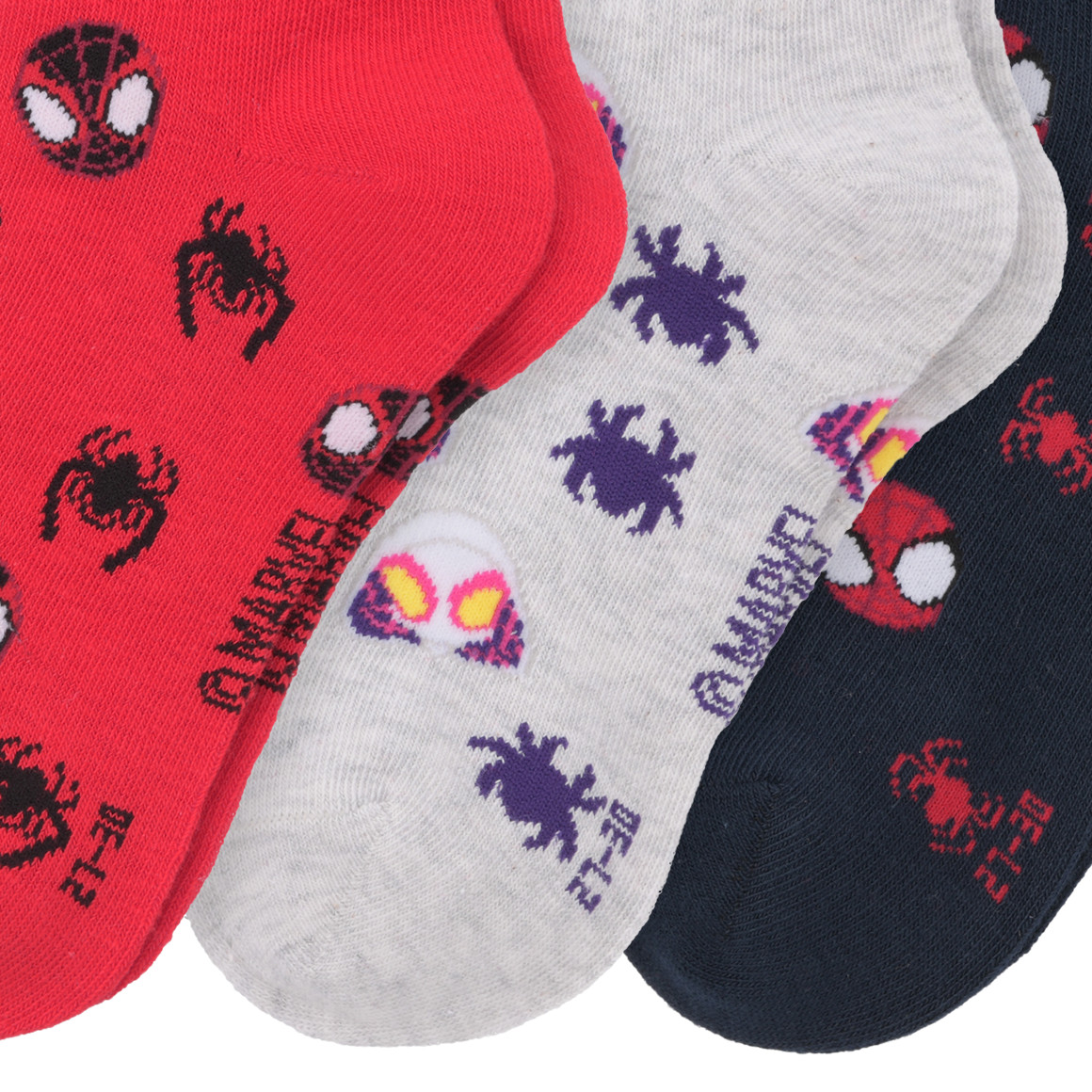3 Paar Spider-Man Socken mit Bio-Baumwolle