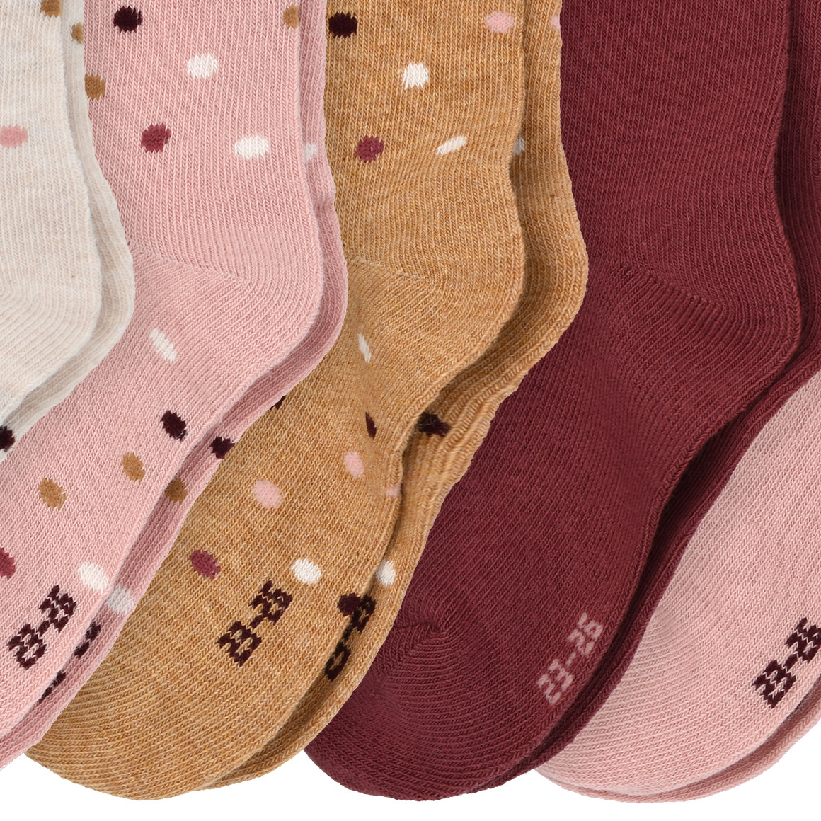 5 Paar Mädchen Socken mit Punkten