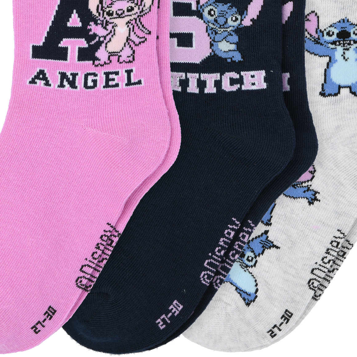 3 Paar Disney Stitch Socken im Set