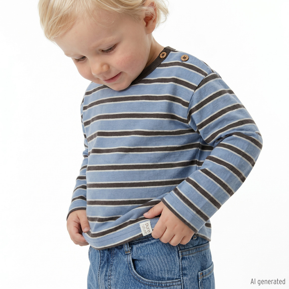 Baby Langarmshirt mit Streifen