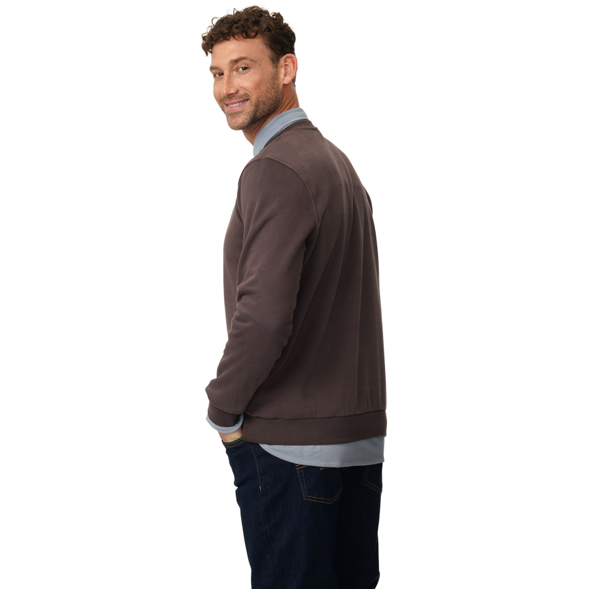 Seatshirt voor heren met biologisch katoen