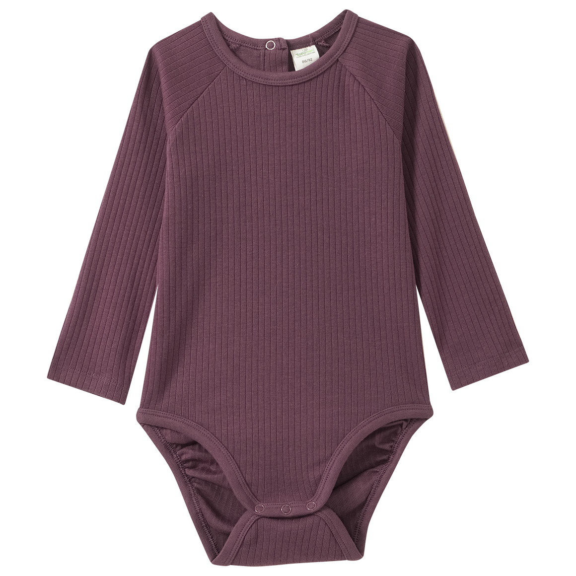 2 Baby Langarmbodys mit Rippstruktur