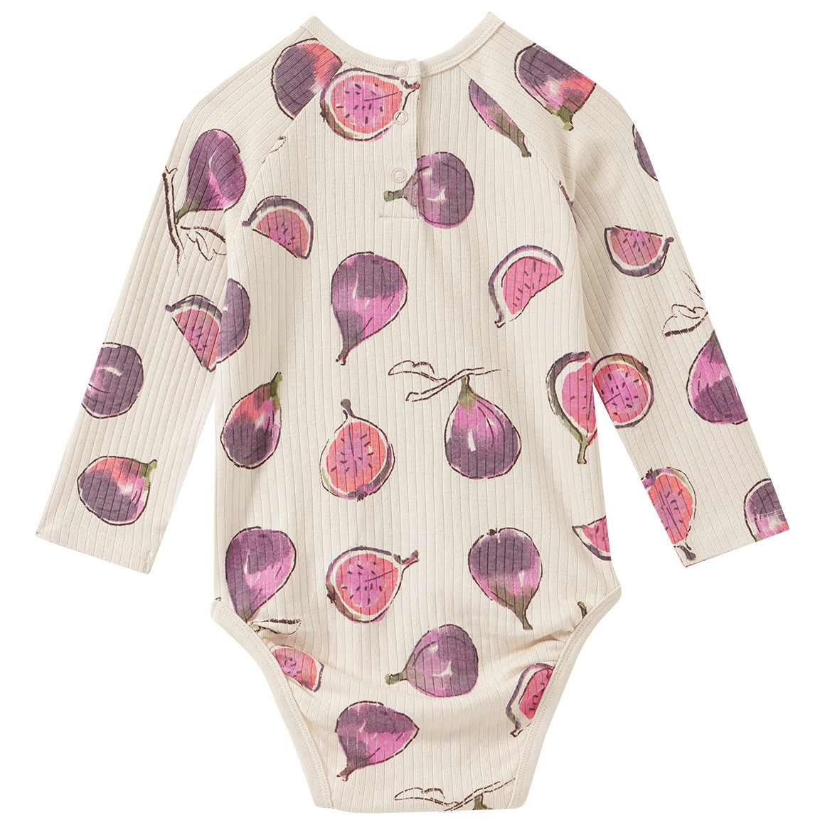 2 Baby Langarmbodys mit Rippstruktur