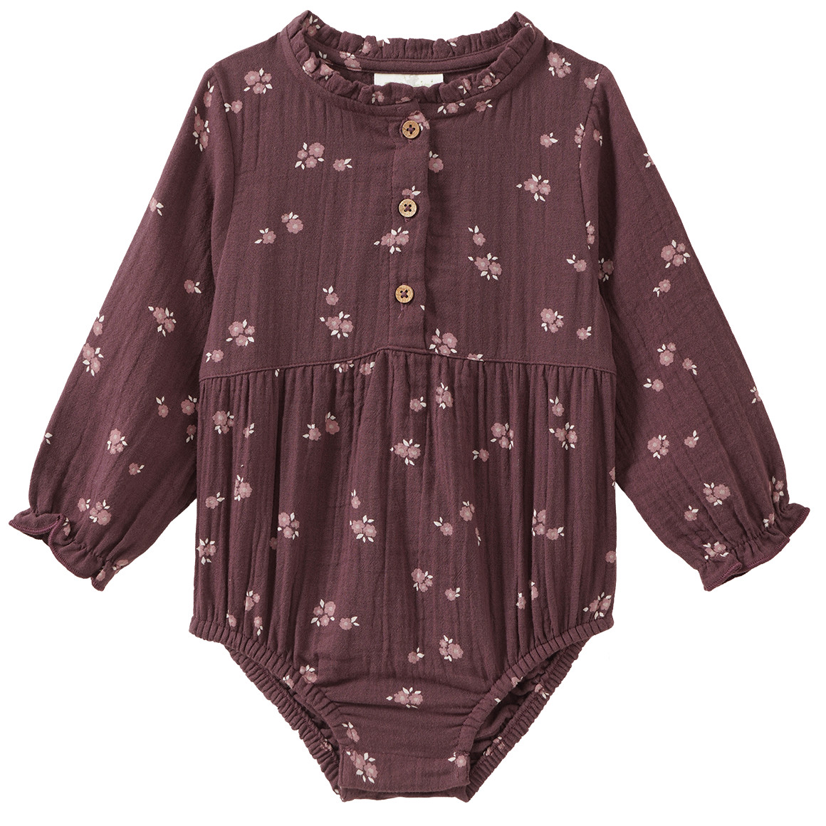Baby Musselin-Body mit Blümchen