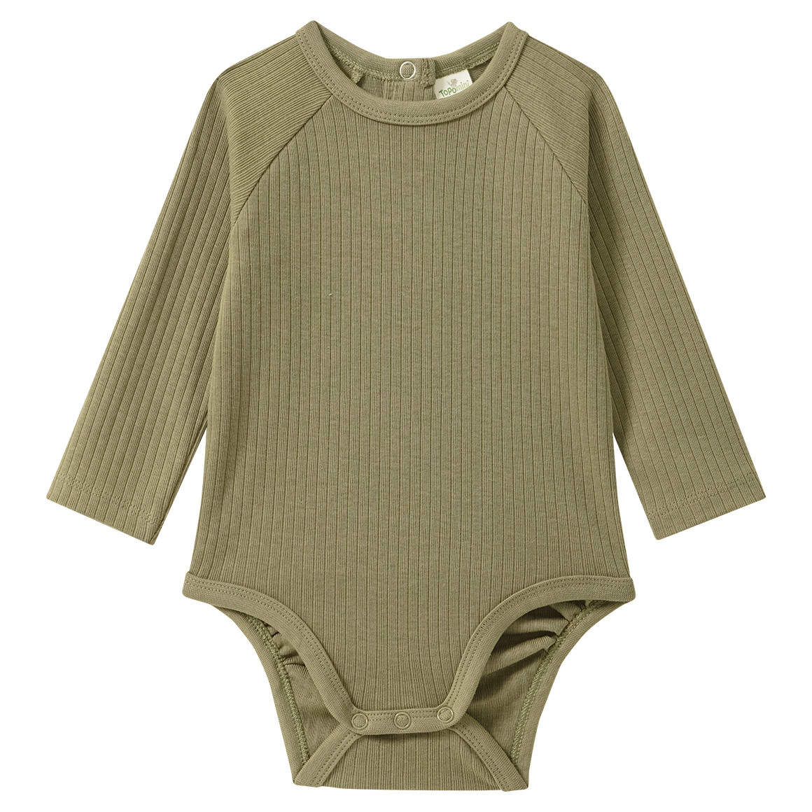2 Baby Langarmbodys mit Rippstruktur