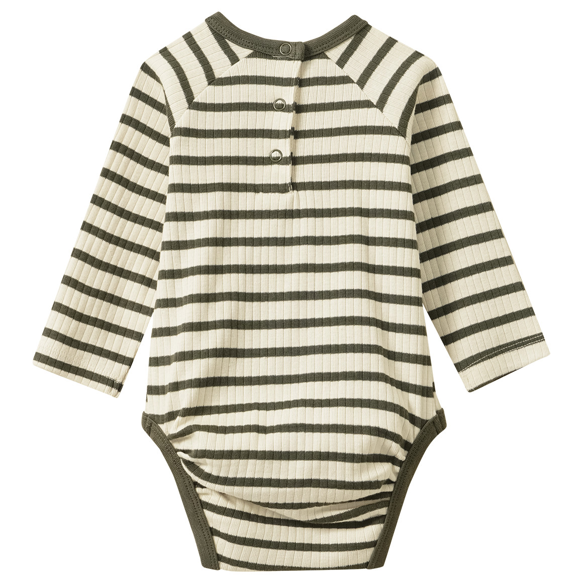 2 Baby Langarmbodys mit Rippstruktur