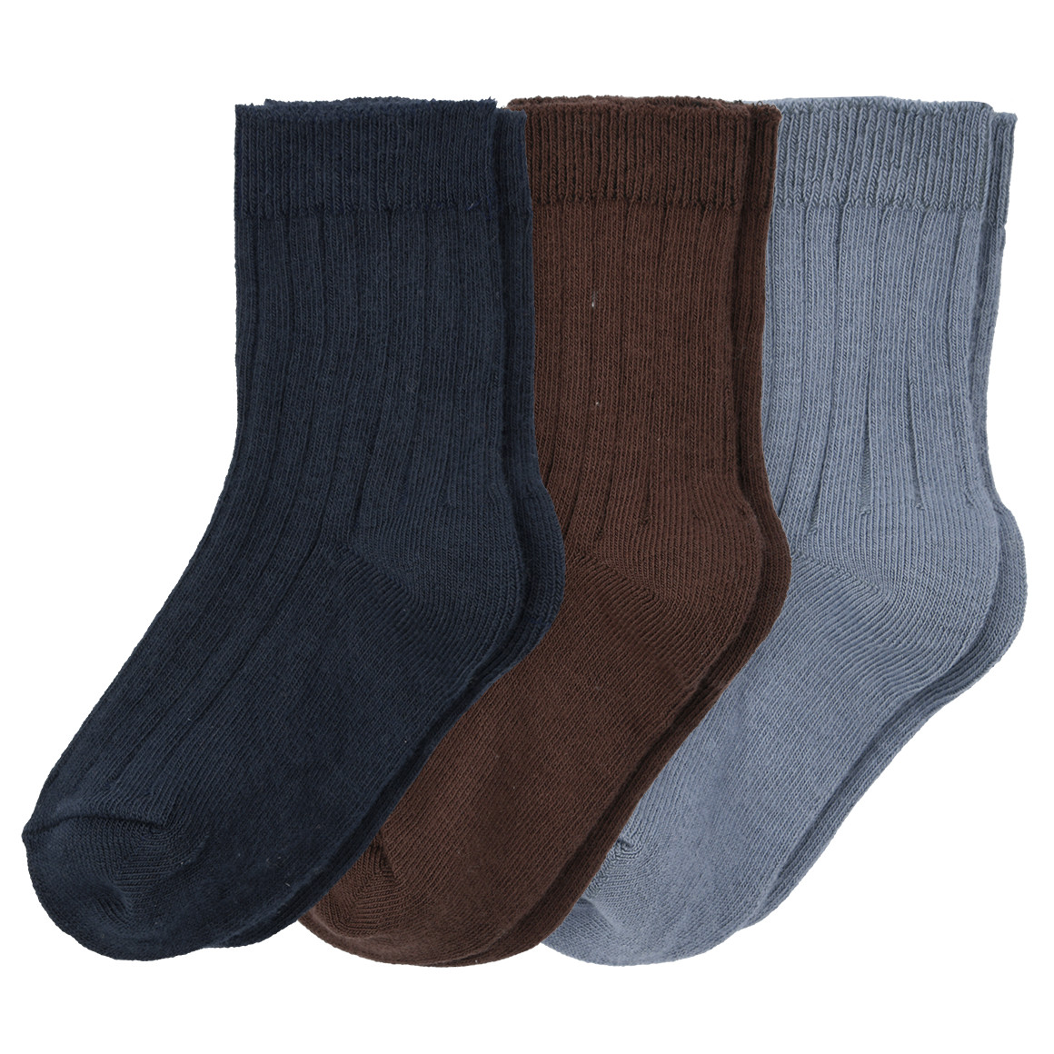 3 Paar Baby Socken mit Rippstruktur