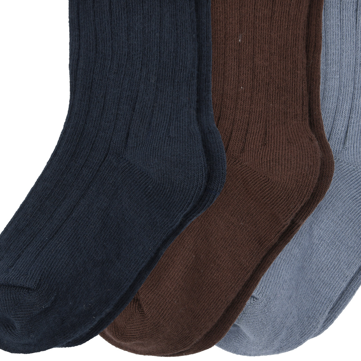 3 Paar Baby Socken mit Rippstruktur