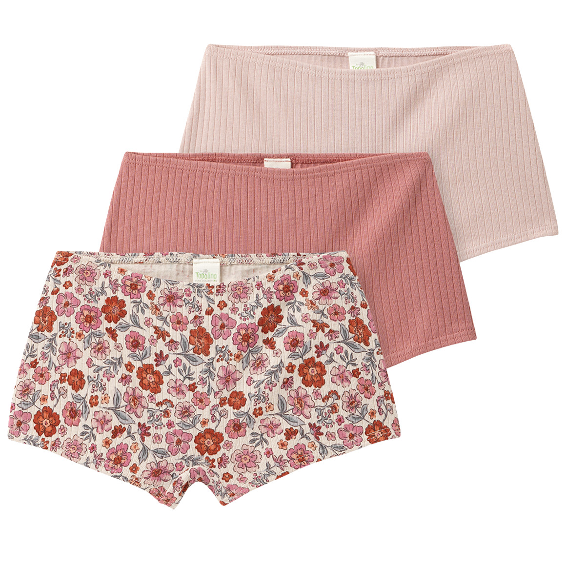 3 Mädchen Pantys mit Rippstruktur