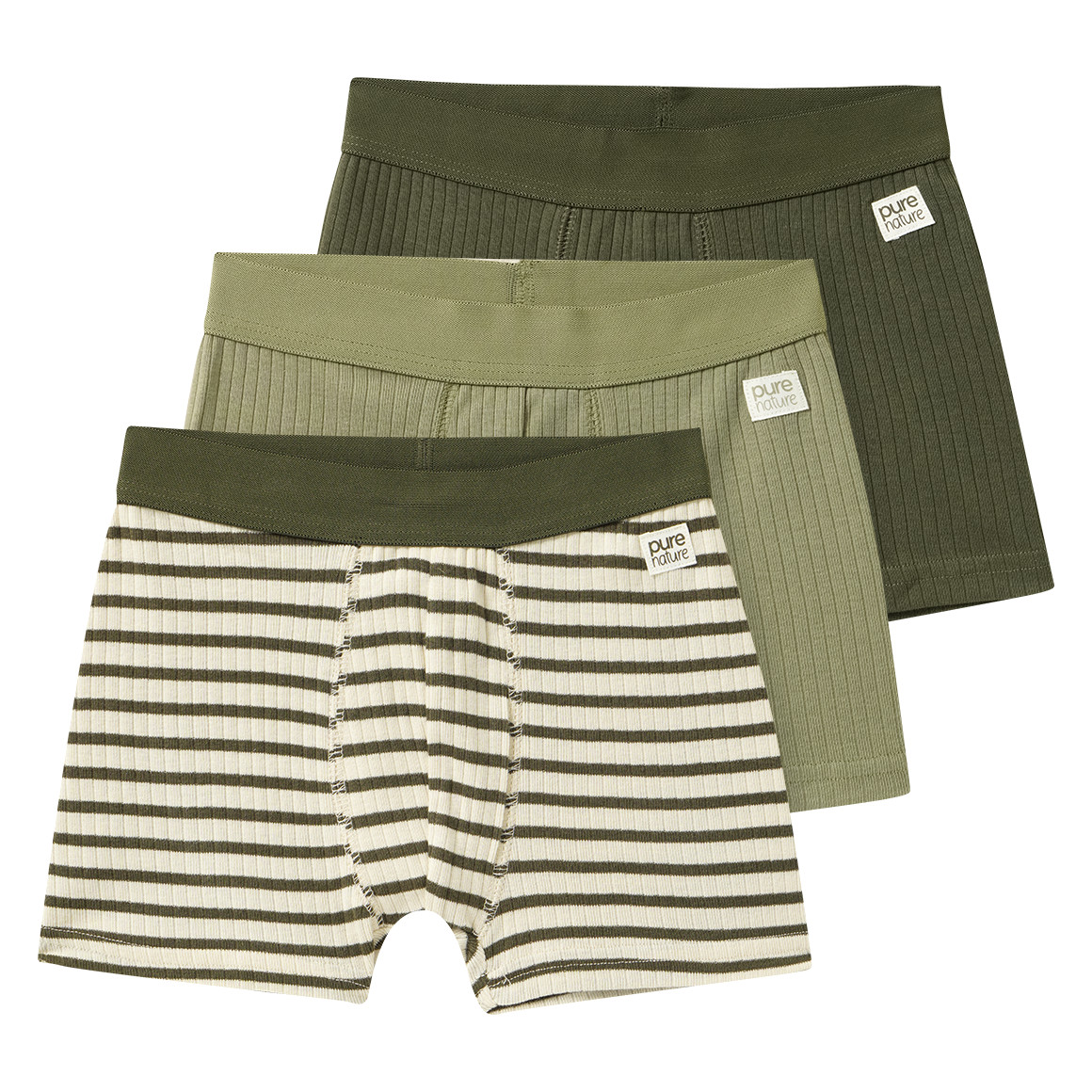 3 Jungen Boxer mit Rippstruktur
