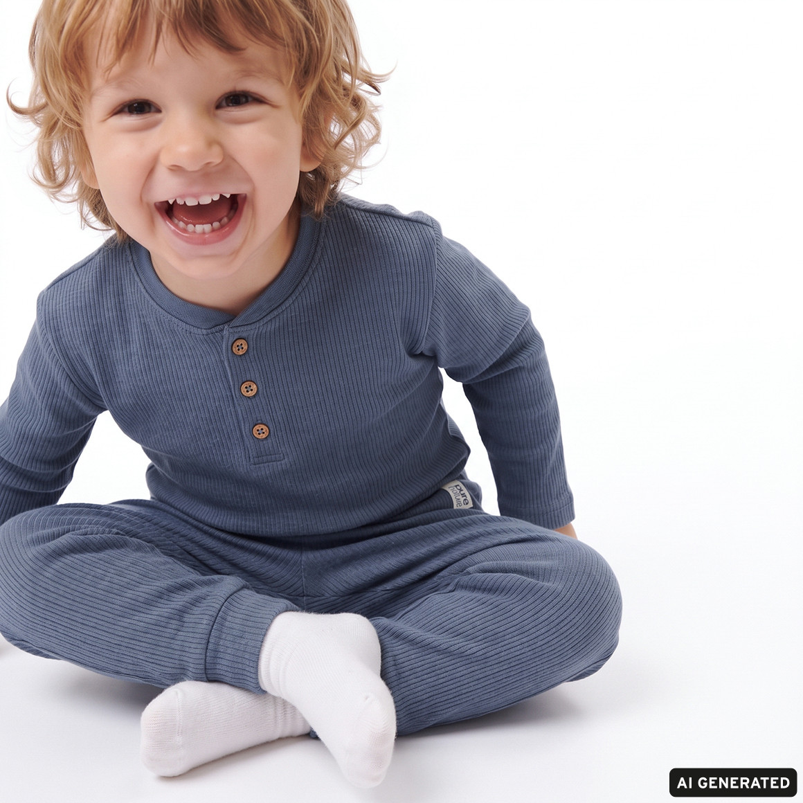 Jungen Schlafanzug mit Rippstruktur