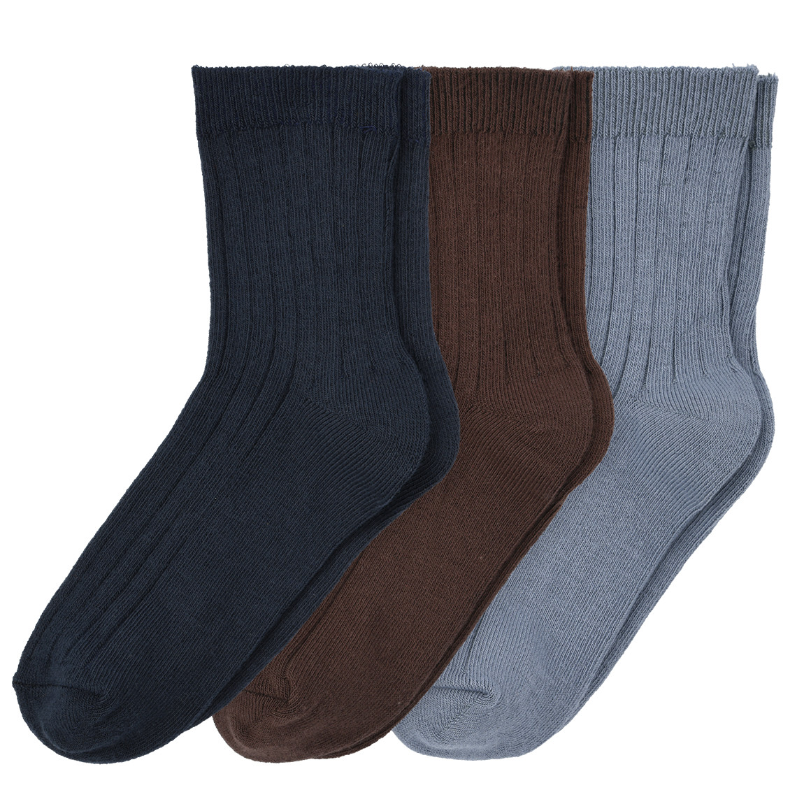 3 Paar Jungen Socken mit Rippstruktur