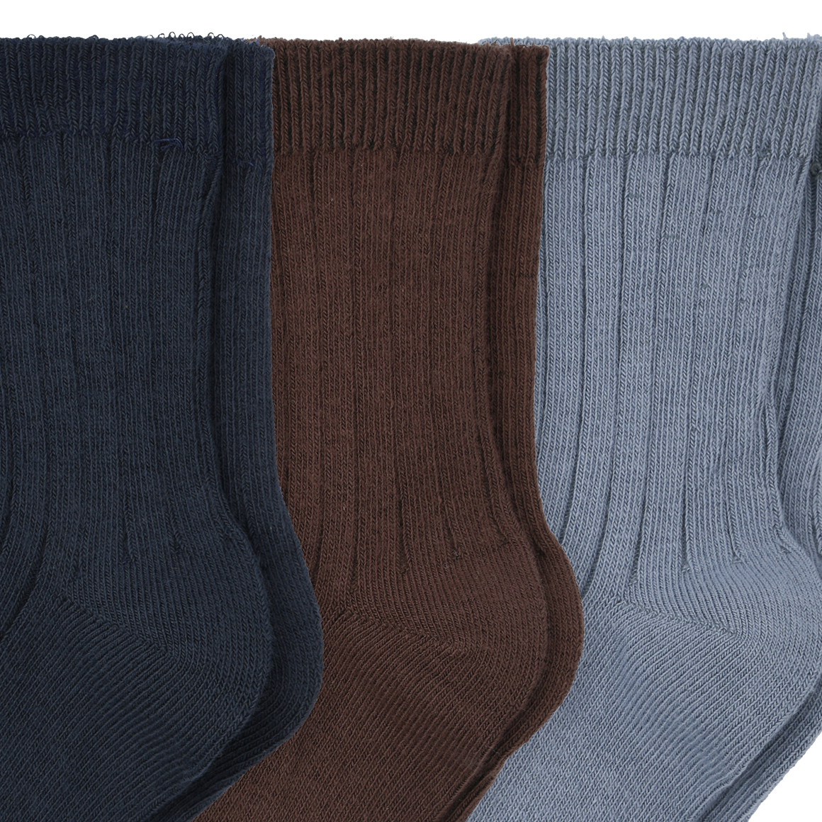 3 Paar Jungen Socken mit Rippstruktur