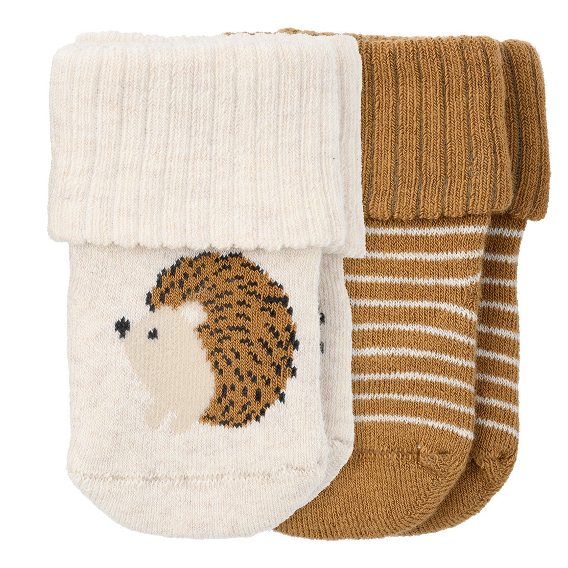 2 Paar Newborn Socken mit Umschlagbündchen