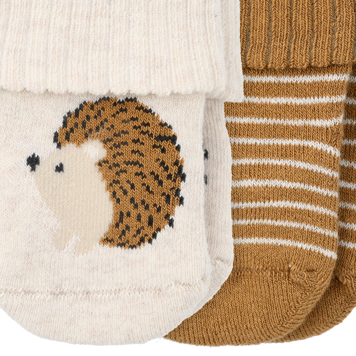 2 Paar Newborn Socken mit Umschlagbündchen
