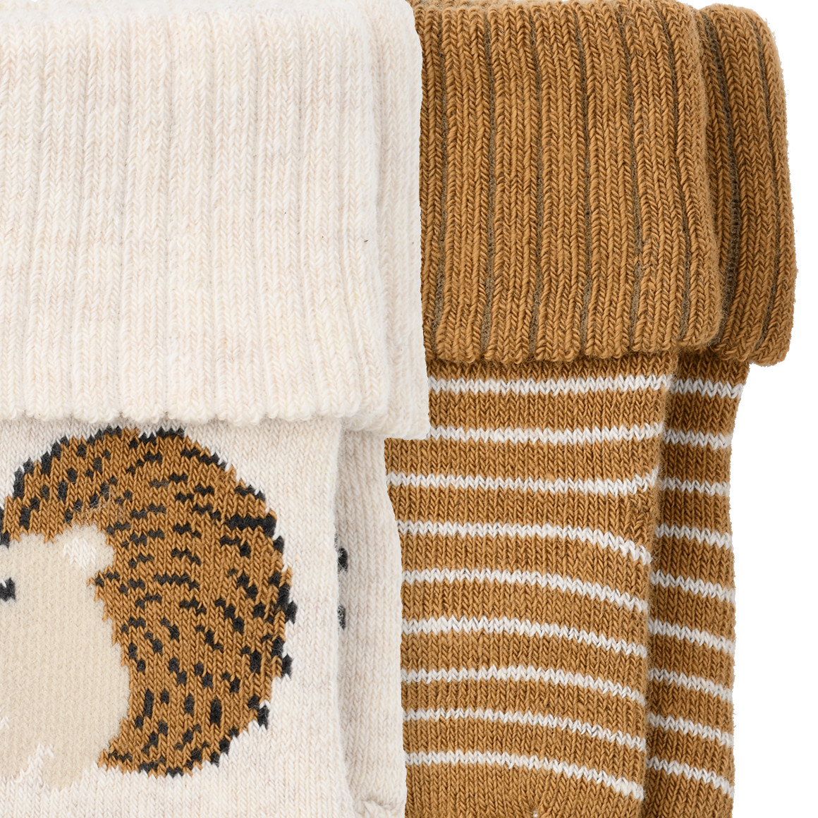 2 Paar Newborn Socken mit Umschlagbündchen
