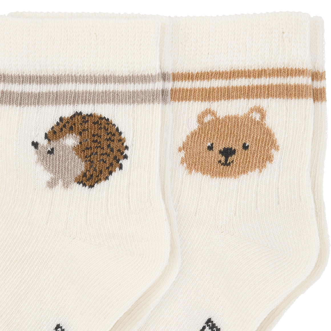 2 Paar Newborn Socken mit Tier-Motiven
