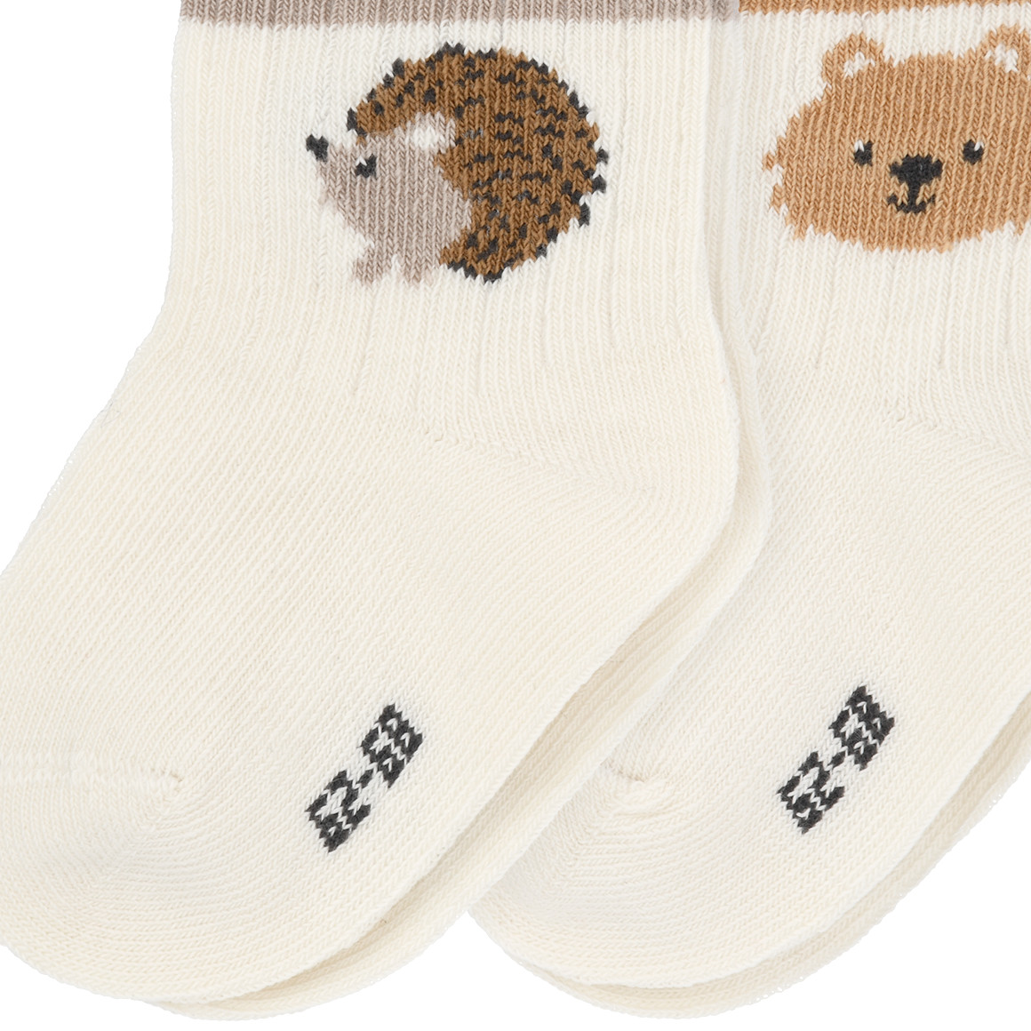 2 Paar Newborn Socken mit Tier-Motiven