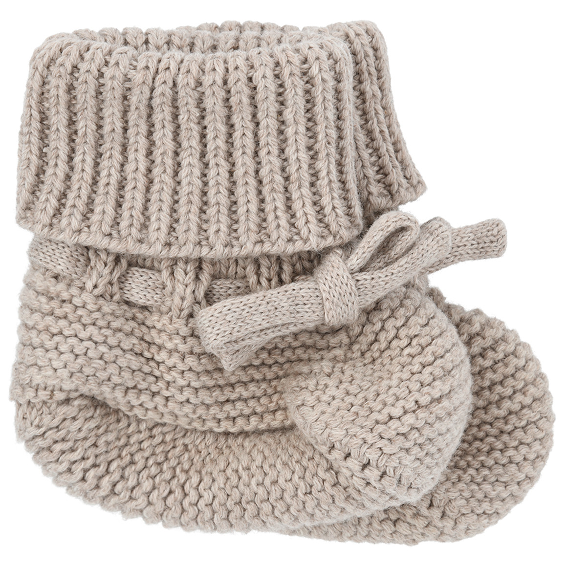 1 Paar Newborn Strickschühchen mit Schnürung