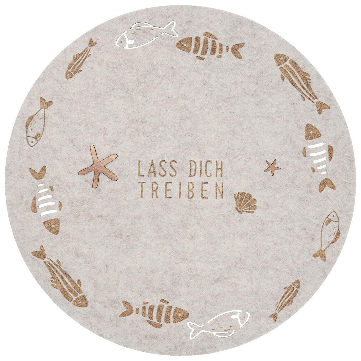 Platzset mit Fisch-Motiven