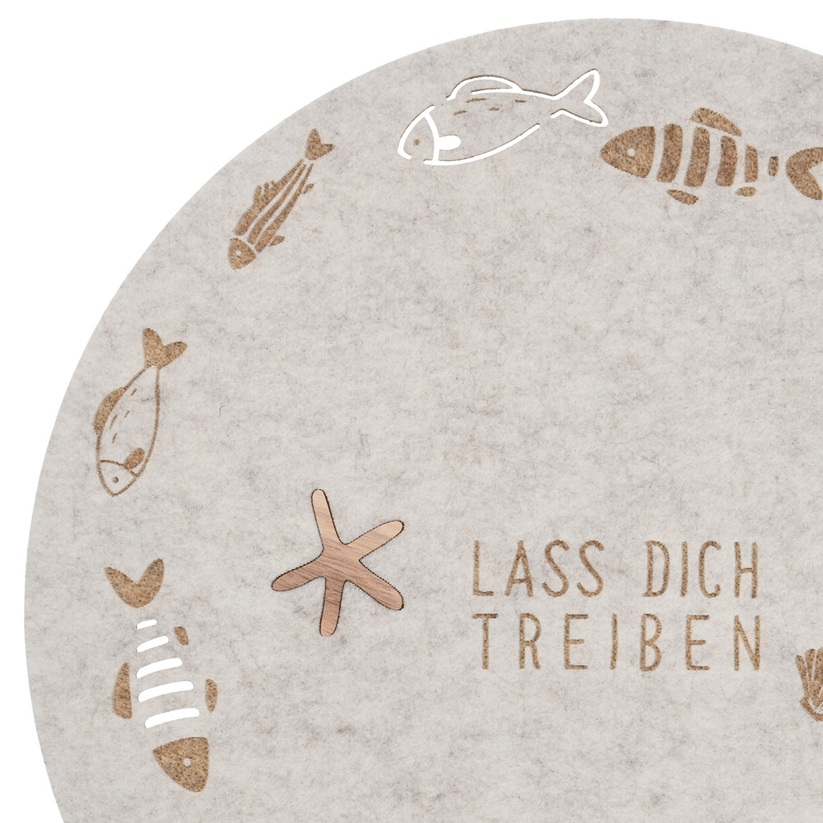 Platzset mit Fisch-Motiven