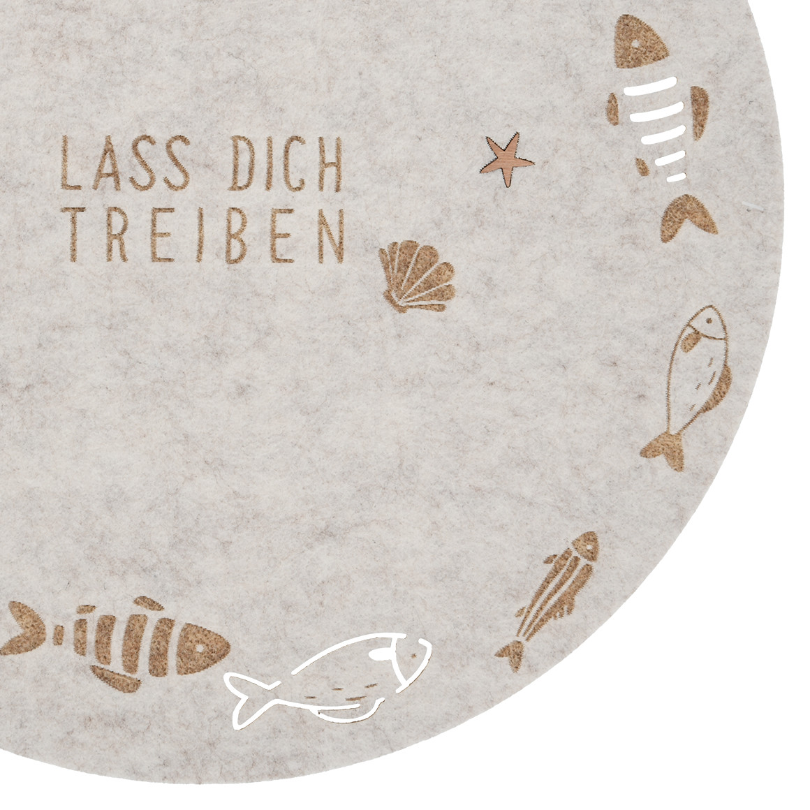 Platzset mit Fisch-Motiven