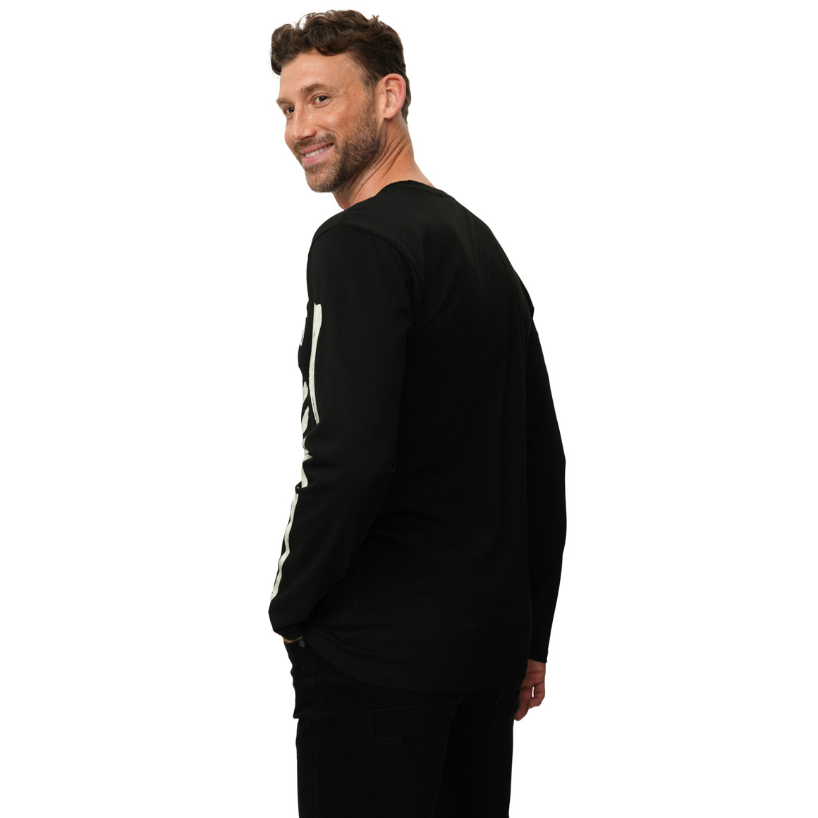 Herren Langarmshirt mit Halloween-Print