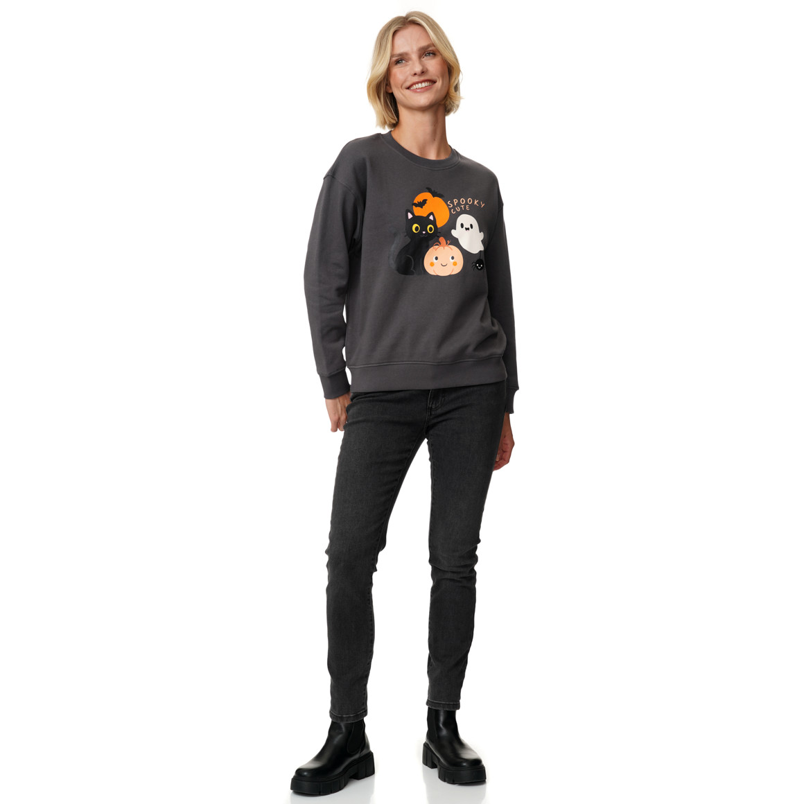 Damen Sweatshirt im Halloween-Look