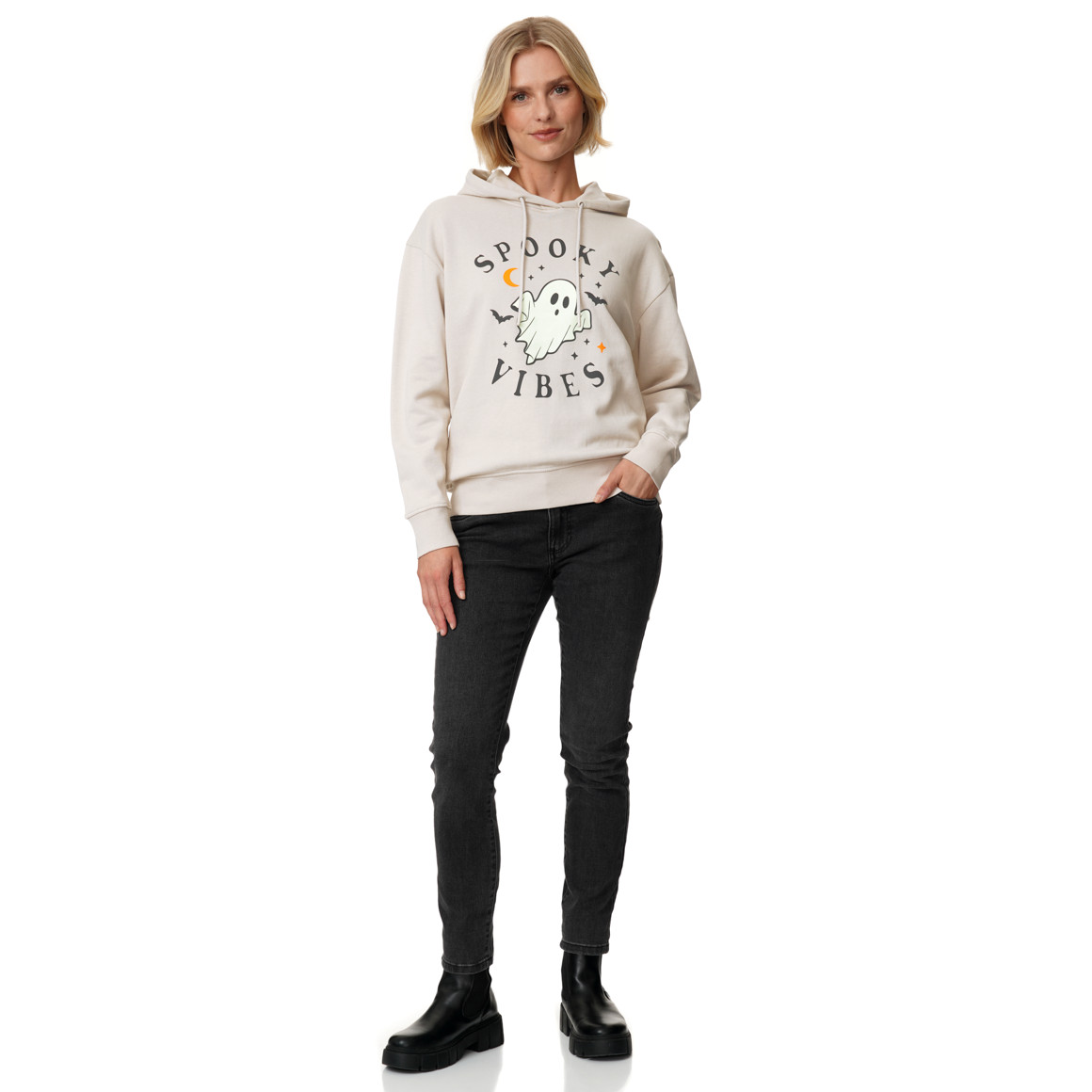 Damen Hoodie mit Halloween-Print