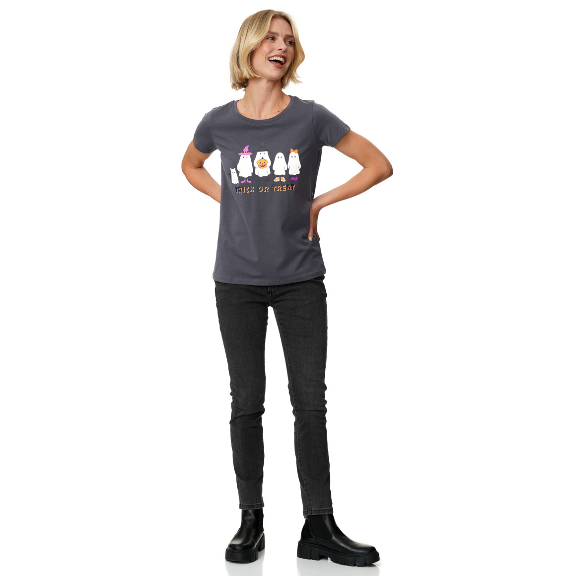 Damen T-Shirt im Halloween-Look