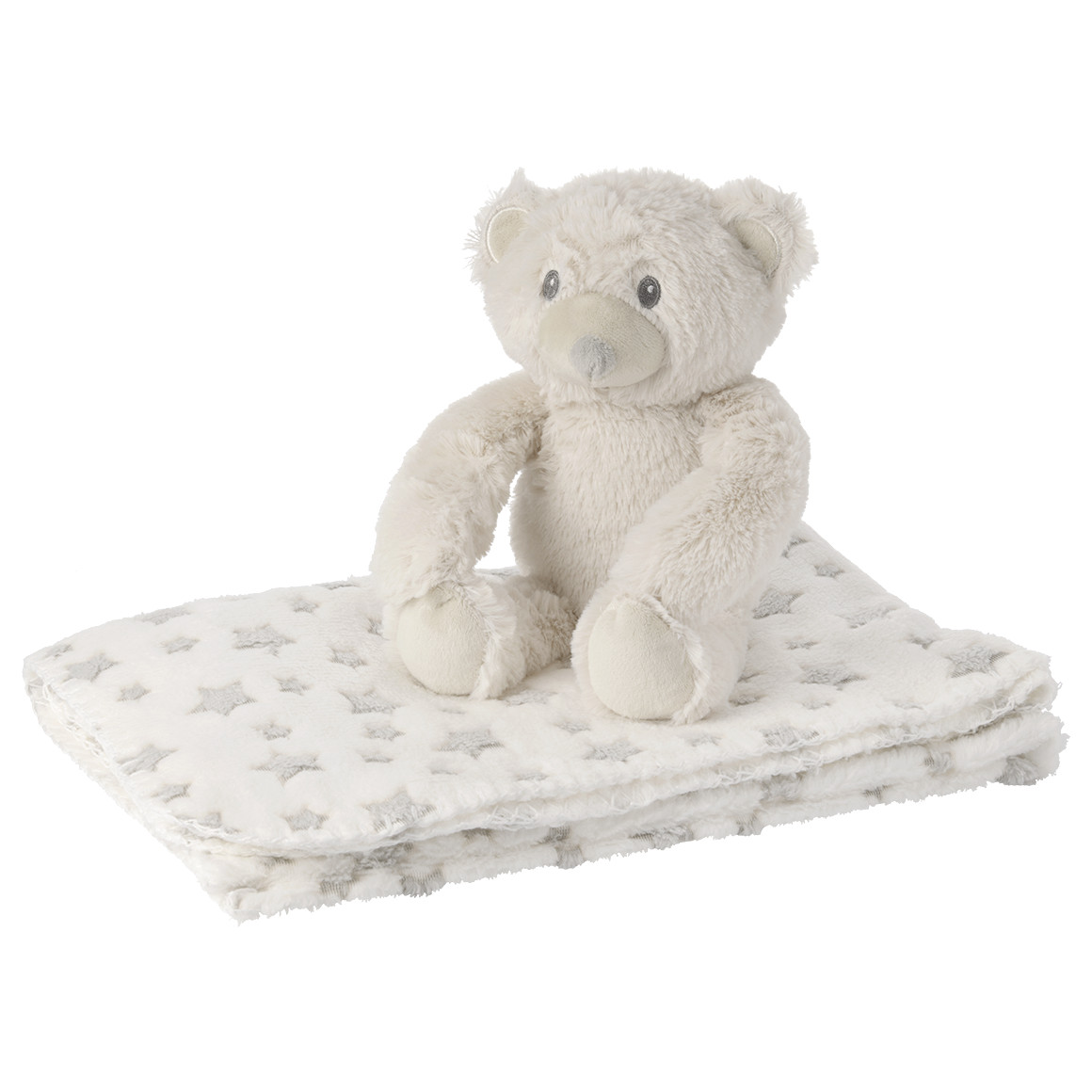 Plüschteddy mit Decke