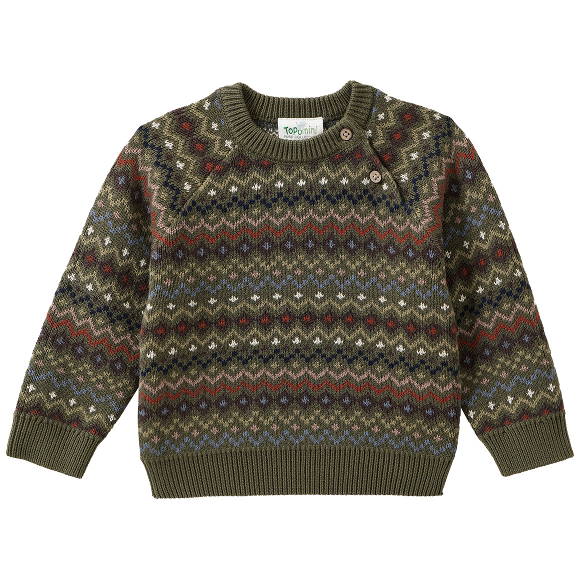Baby Strickpullover mit Norwegermuster