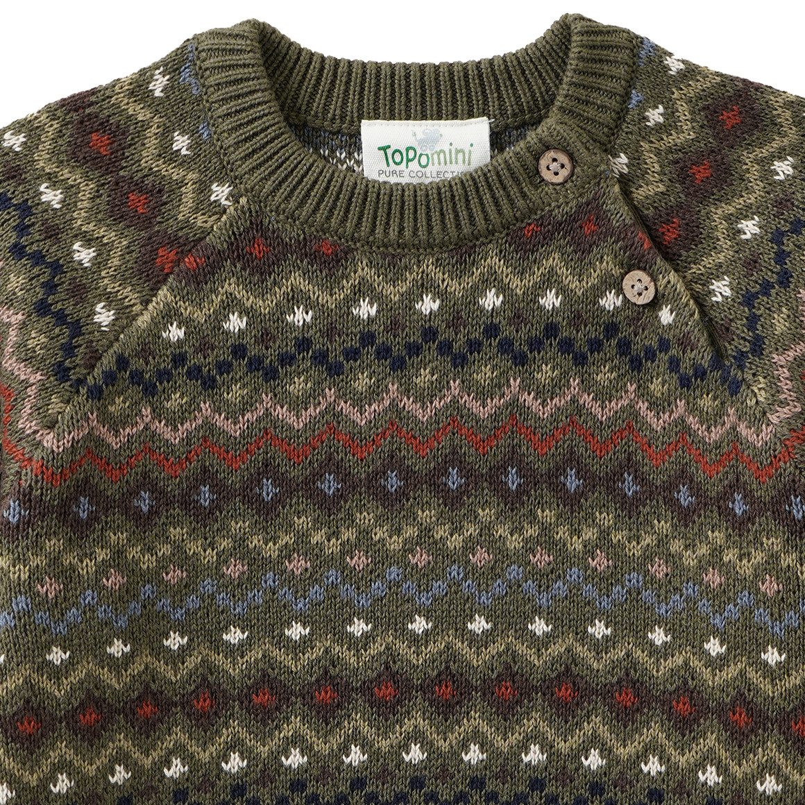 Baby Strickpullover mit Norwegermuster